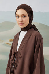 Bambu Piliseli Eşarp Acı Kahve