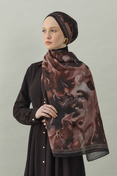 Bowery Tulip Era Desen Şal Brown