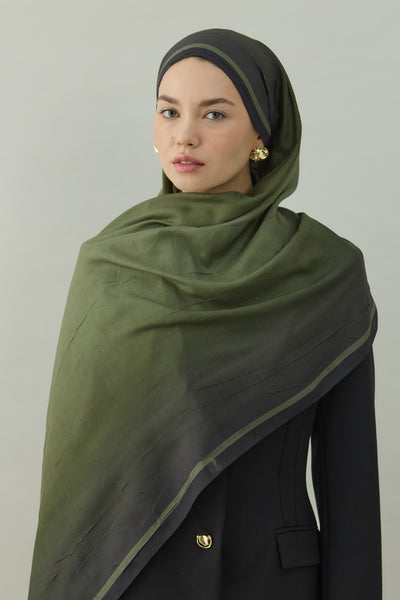 Kraş Aura Degrade Desen Şal Haki